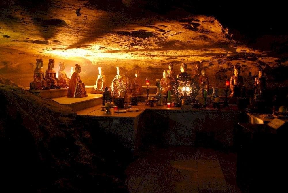 These caves are integral to the pagoda's spiritual landscape, each serving distinct religious purposes