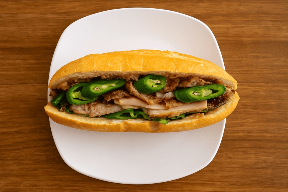 What sets the banh mi thap cam at Banh Mi Phuong apart is its signature homemade sauce
