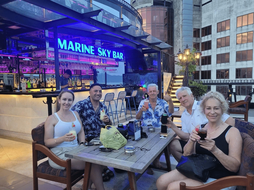 With panoramic ocean views and a sleek ambiance, Marine Sky Bar takes nightlife to new heights (Source: Marine Sky Bar)