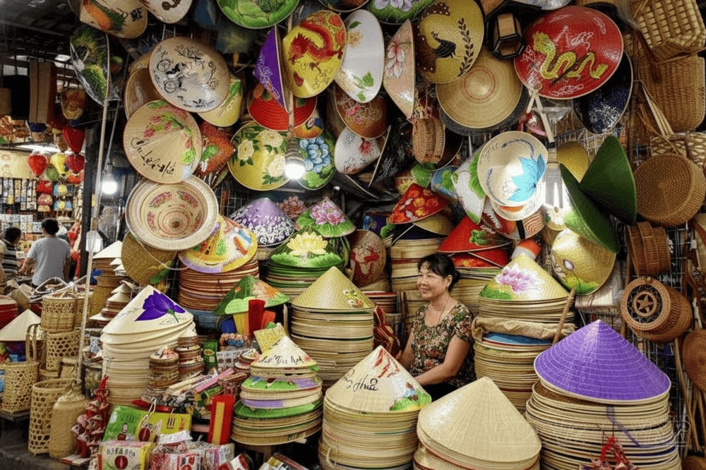 The second floor is perfect for picking up meaningful, handmade souvenirs that carry a piece of Hue’s heritage