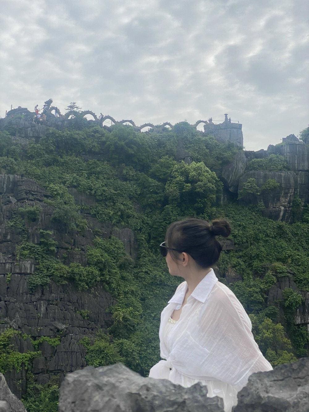 Travelers preparing for the climb gearing up their gear and essentials