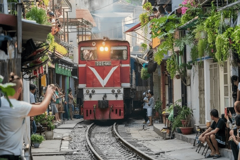 Numerous tourists love capturing the moment the train passes by