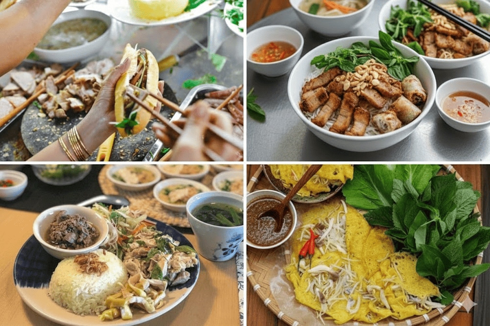 Vietnamese baguette sandwiches, crispy Vietnamese pancakes, Hoi An vermicelli,or chicken rice are delicious dishes you should try