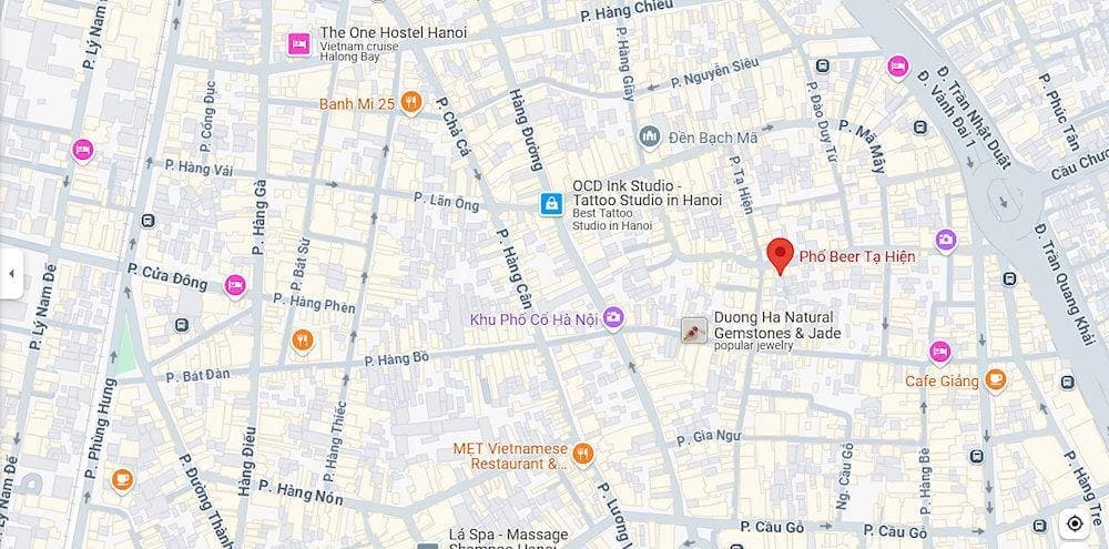 Map of Ta Hien Street