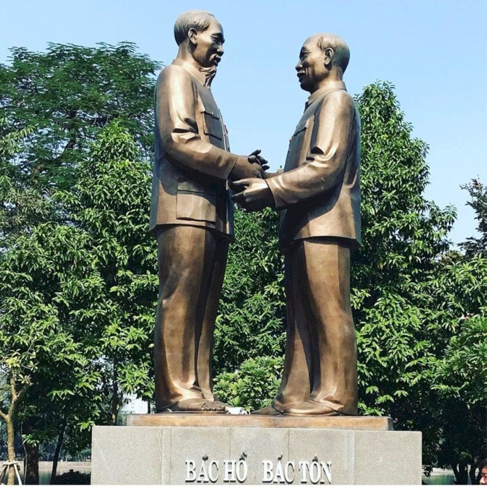 The statue of Uncle Ho (on the left) and uncle Ton (on the right) symbols the country’s unification and unbreakable connection