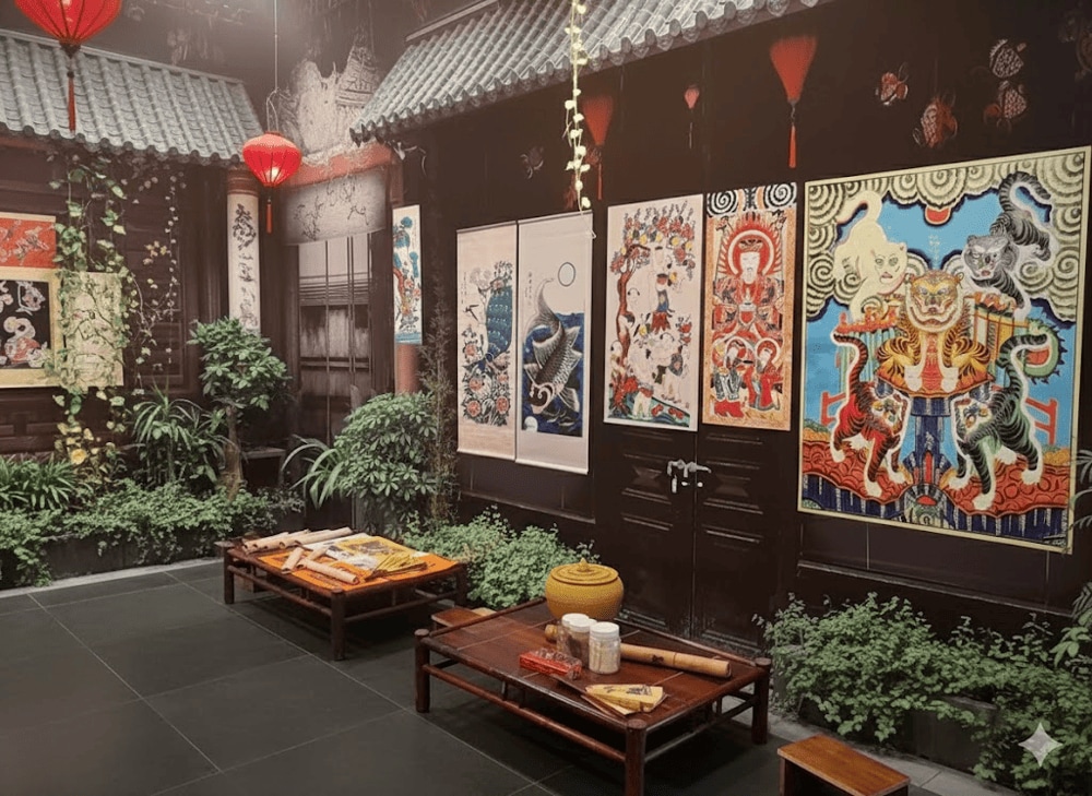 Bộ tranh Đông Hồ tái hiện văn hóa tín ngưỡng của người Hà Thành xưa