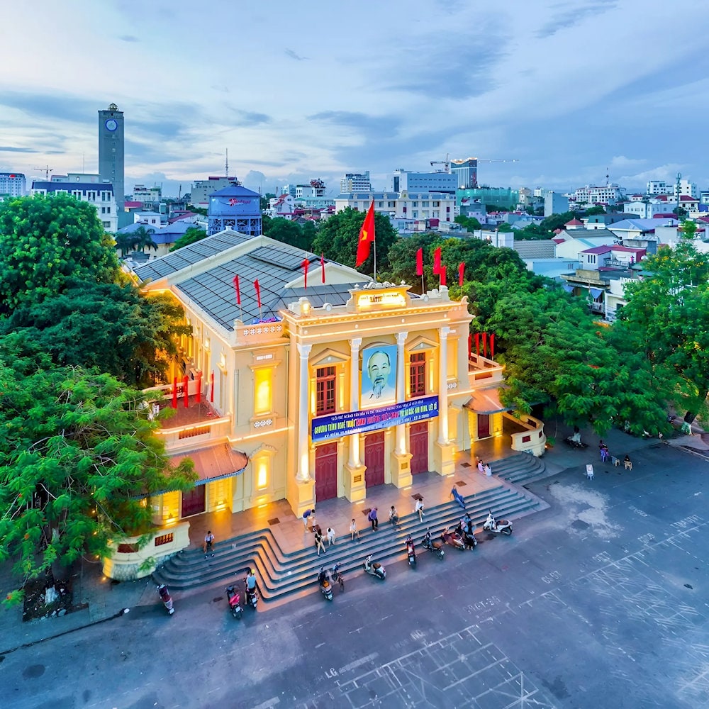 Hai Phong Opera House stands out as a remarkable example of French neoclassical architecture in Vietnam