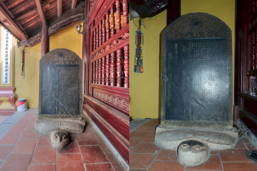 The most valuable stele of Tran Quoc Pagoda records the history of the major restoration of the pagoda