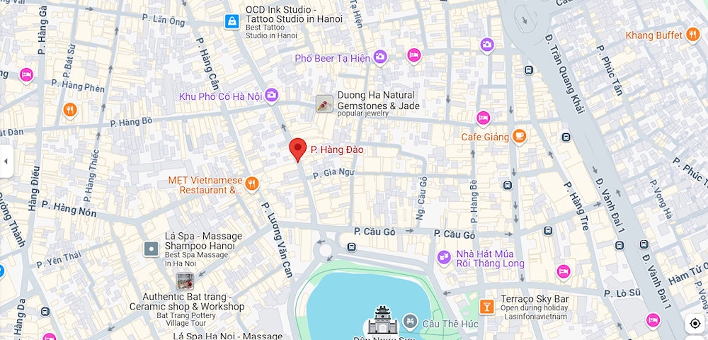 Map of Hang Dao Street