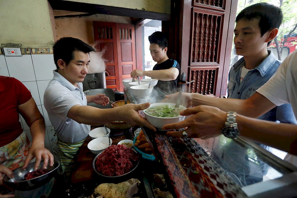 The traditional pho restaurant with a self-service style 