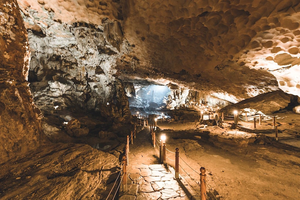 The pathways inside the cave are designed to be easy to walk on, with ample lighting throughout 
