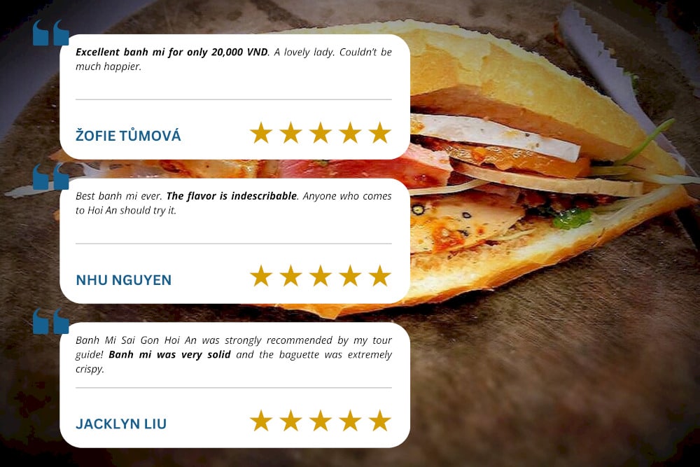 The soft and airy baguette at Banh Mi Sai Gon Hoi An