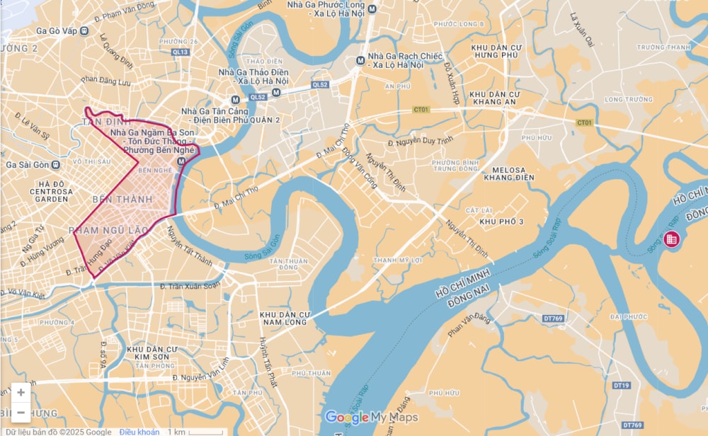 the map of district 1 hcmc