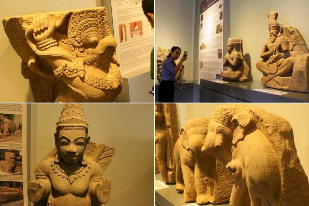 Four out of 86 artifacts from the Champa sculpture collection are currently preserved at the Hue Museum of Royal Antiquities 