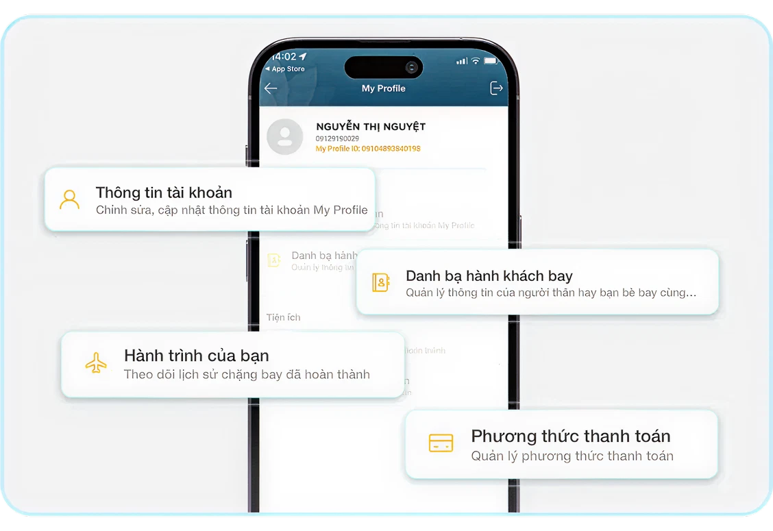 Ứng dụng di động Vietnam Airlines_PC